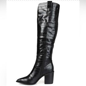 Journee Collection Womens Therese Tru Comfort Foam Stacked Heel Knee High Boots